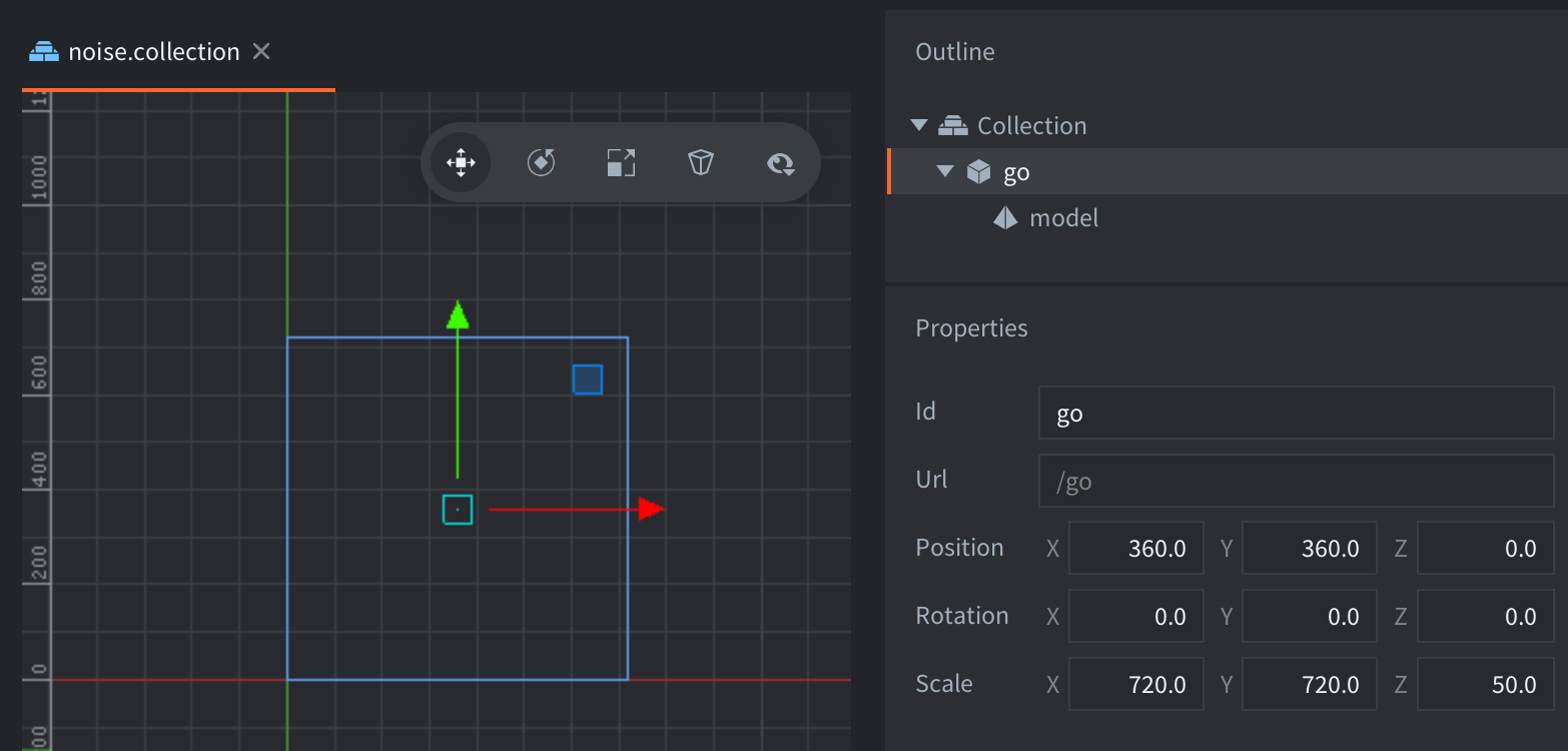 stretched game object