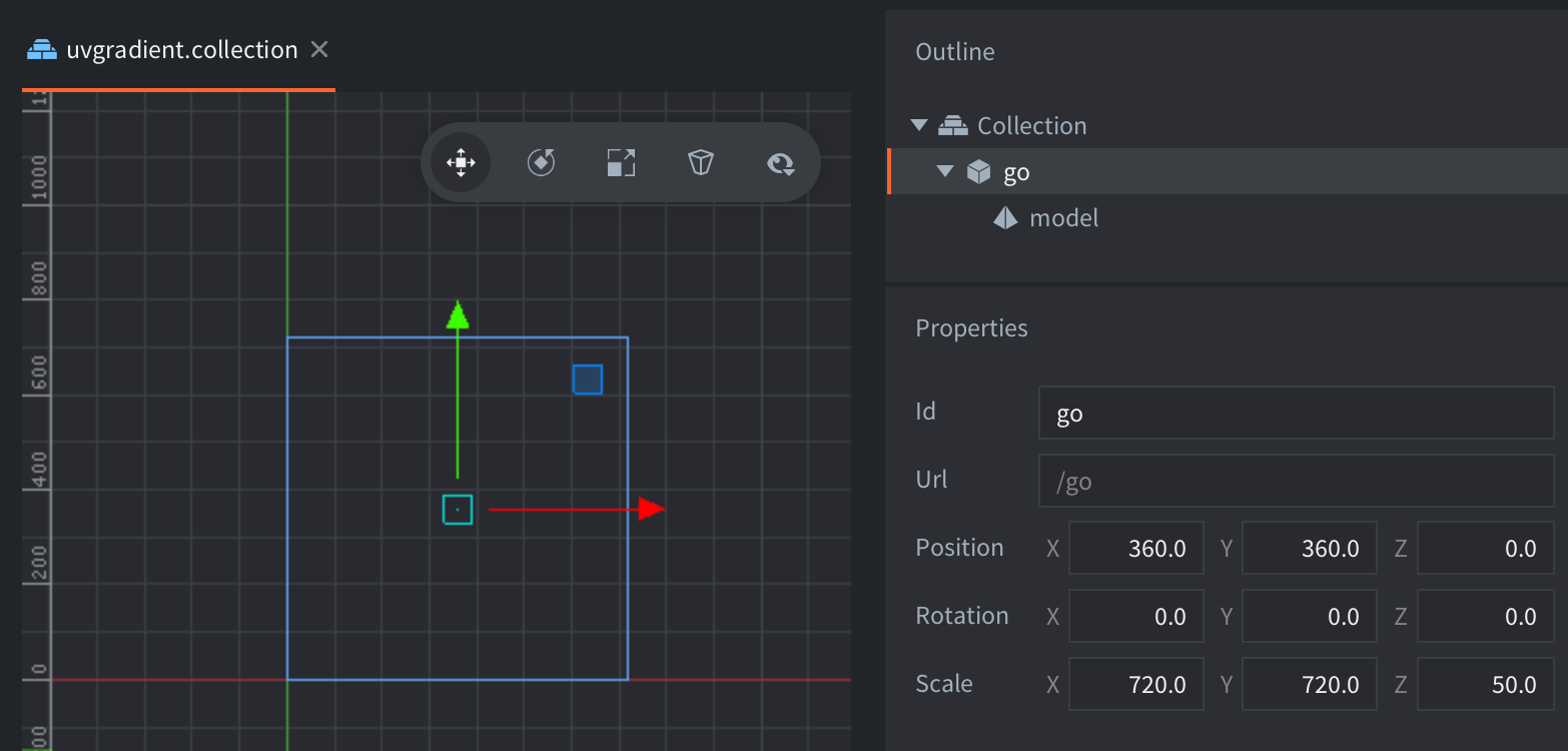 stretched game object