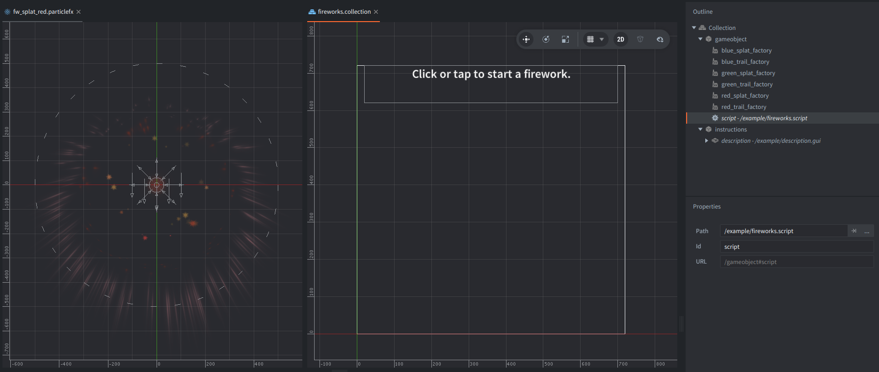 Fireworks particle effect
