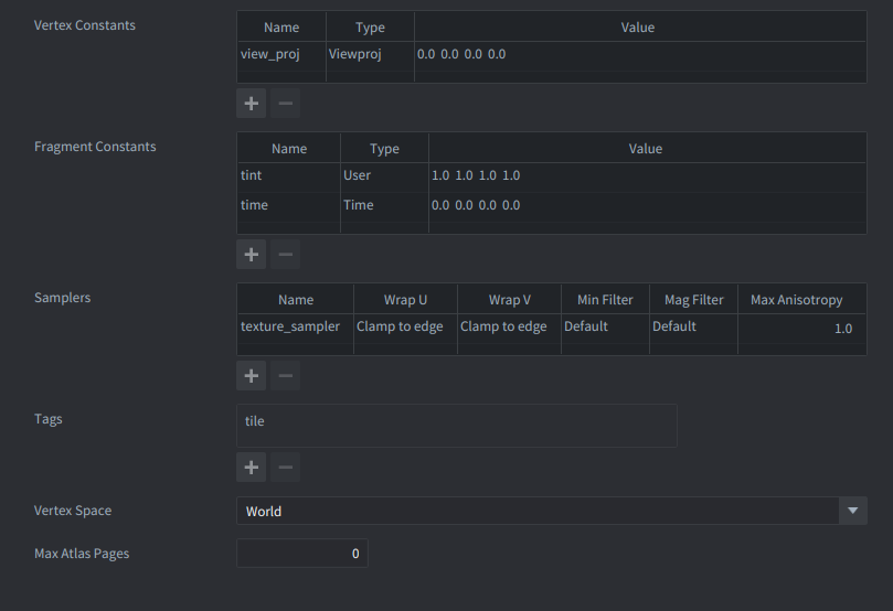 Texture scrolling example