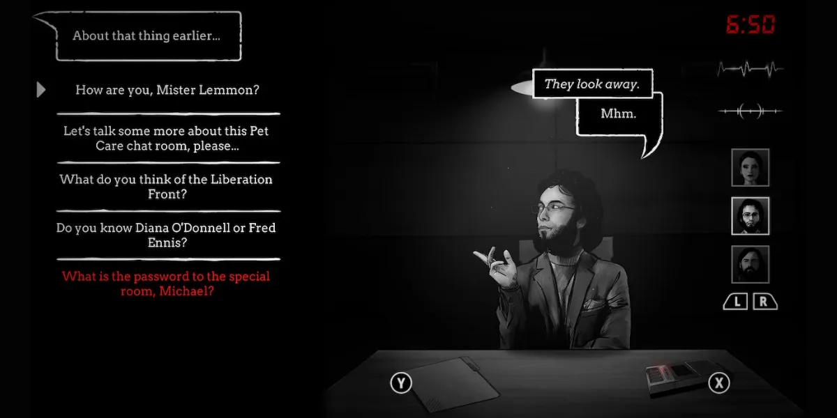 Interrogation screenshot