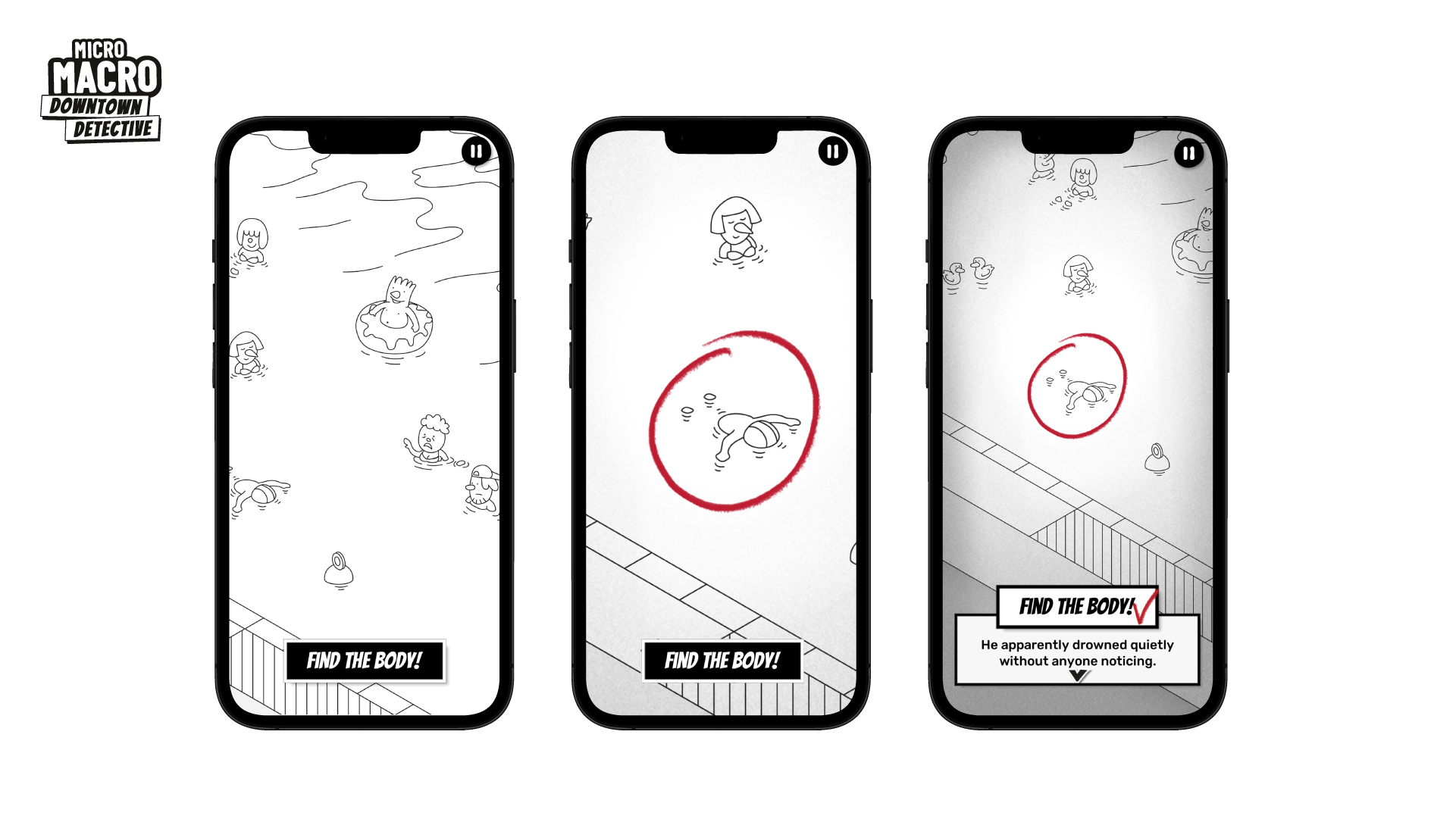 MicroMacro: Downtown Detective on mobile