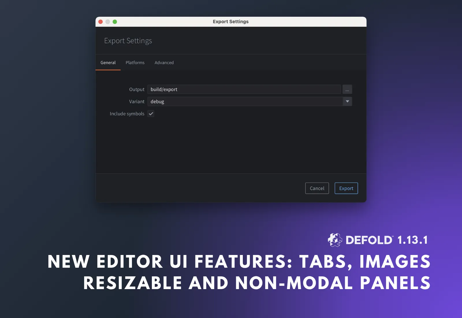 A custom editor-script tool using tabs and a resizable non-modal dialog