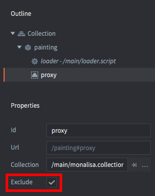Collection proxy excluded