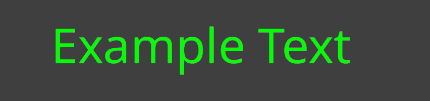 Green text