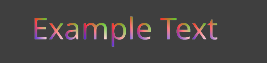 Example Text with a four-corner gradient fitted to each glyph