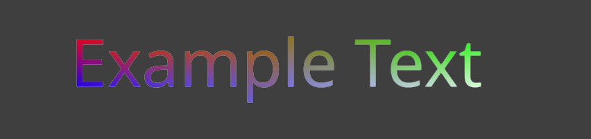 Example Text with a four-corner gradient fitted to the span