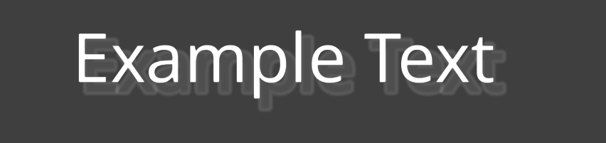 Text with a shadow