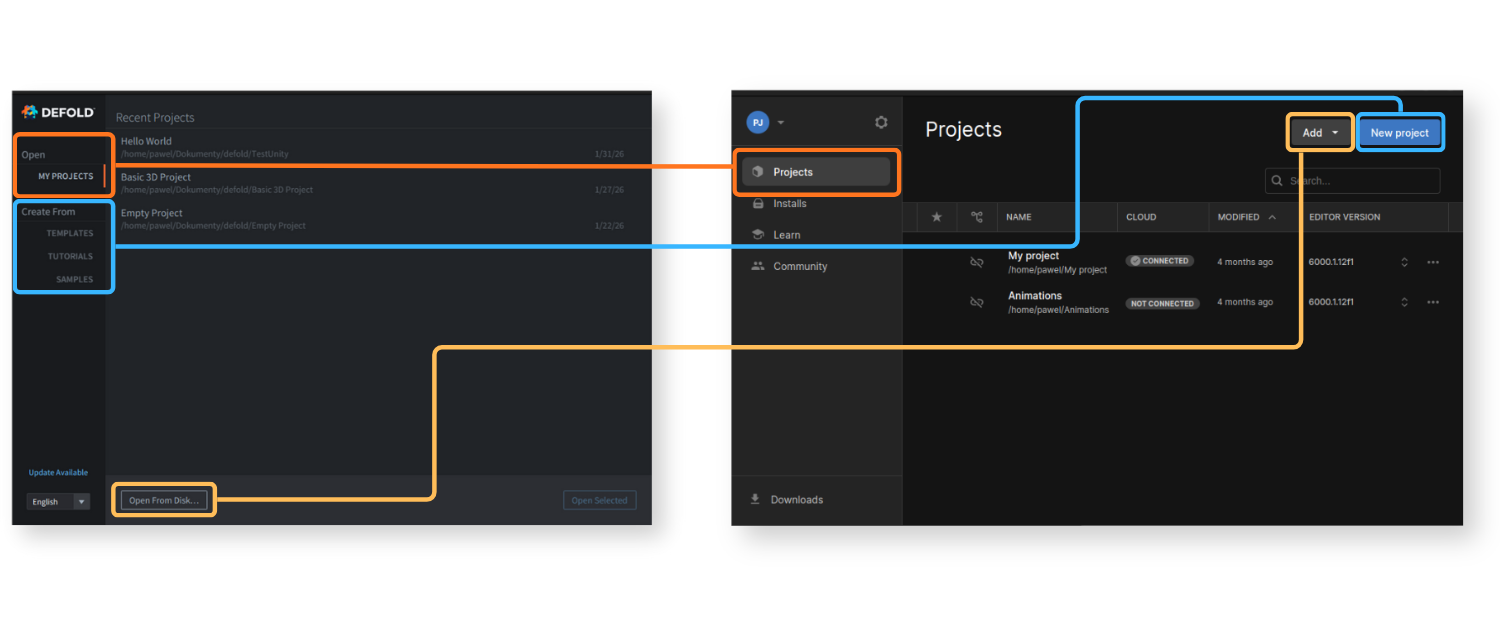 Welcome screen comparison