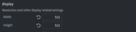 display settings